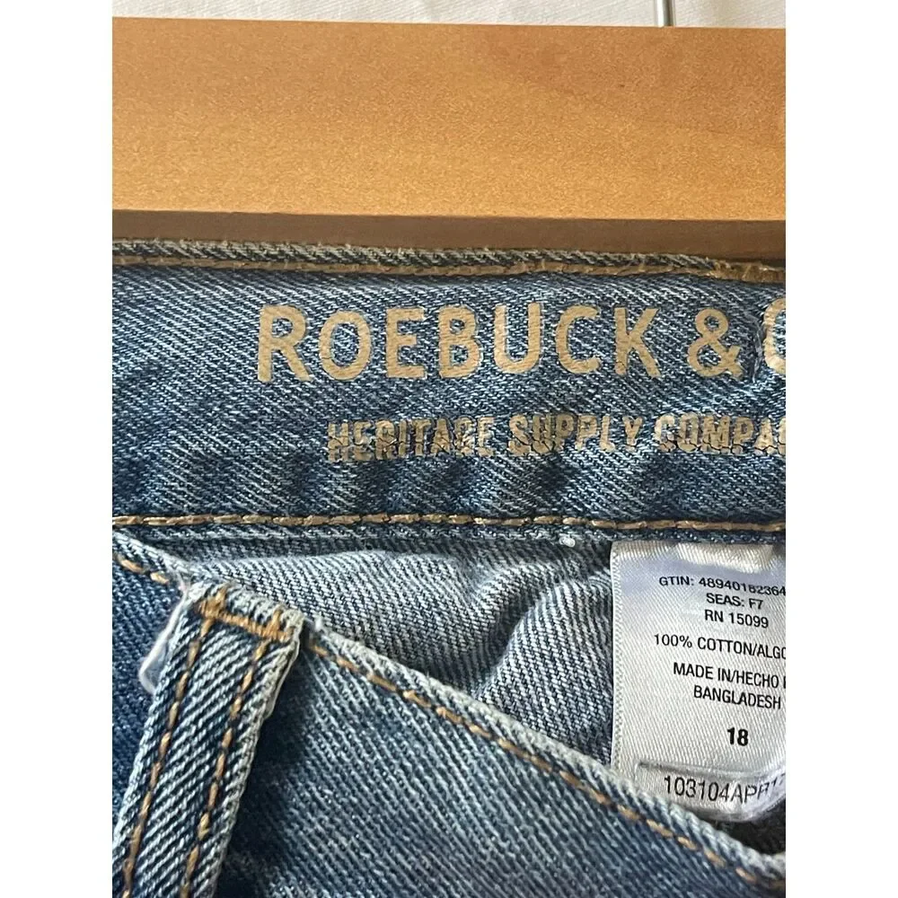 Vintage Sears & Roebuck Blue Jeans Boys Denim 1970s 100% Cotton Size 18